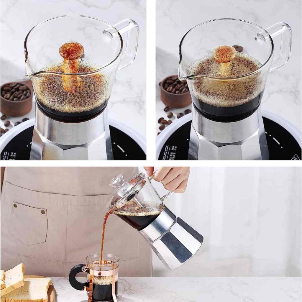 SIXAQUAE Moka Stovetop Espresso Maker