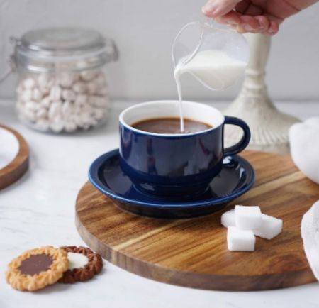 Set of coffee cups and saucers