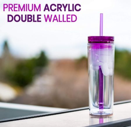 Clear double-walled tumblers